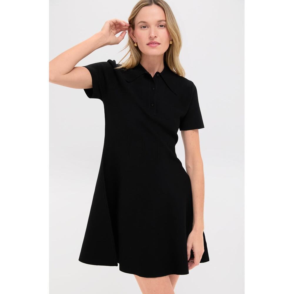 TUCKERNUCK Black Knit Renata Polo Dress Size L NWT Retail $128 Tuckernuck